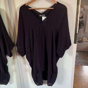 Vince 100% silk NWT Deep Purple Women's blouse